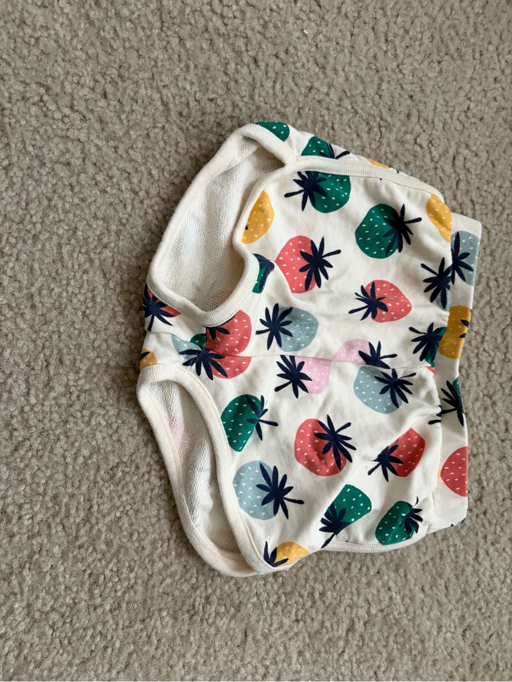 Hanna Andersson White Shorts with Multicolor Strawberry Print